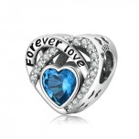 Talisman argint Blue Heart Forever Love